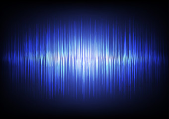 abstract blue sound waves background
