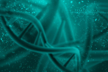 3d render of dna structure, abstract background