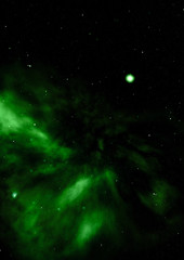 Star field in space and a nebulae. 3D rendering