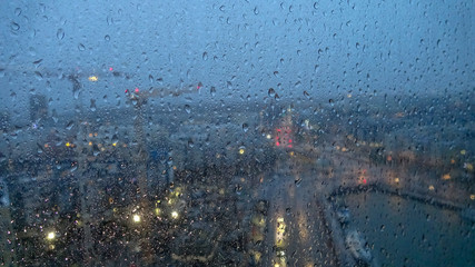 Rain drops on window