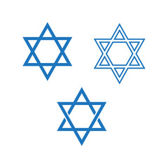Star of David. Jewish star shield background