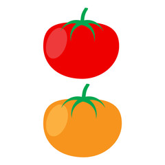 Tomato in cartoon style. Healthy food vector illustration