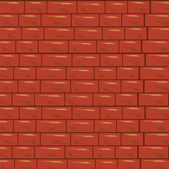 Red brick wall background. Pattern brick stone vector