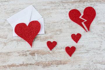 Fototapeta premium Hearts for couples in love