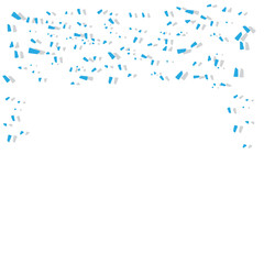 Snowfall transparent background. Winter chaotic snowstorm template.