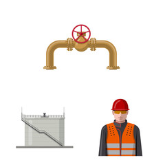 Isolated object of oil and gas icon. Collection of oil and petrol stock symbol for web.