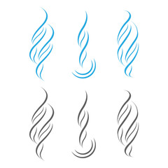 Fototapeta premium Flow smoke abstraction. Steam smell vector curve