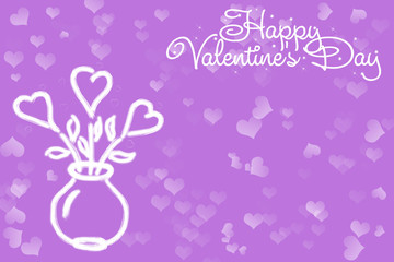 Background to the day of Saint Valentine. Image on a lilac background with place for text. Card to the day of lovers.