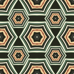 Mandala line seamless pattern, tribal ethnic motif. Ornament for wallpaper, textiles, greeting card,  packing, web. Vector  illustration.