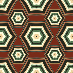 Mandala line seamless pattern, tribal ethnic motif. Ornament for wallpaper, textiles, greeting card,  packing, web. Vector  illustration.