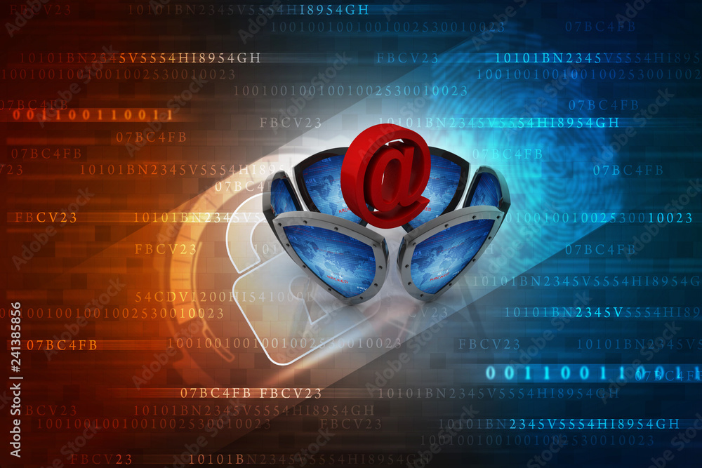 Poster 3d rendering spam shield