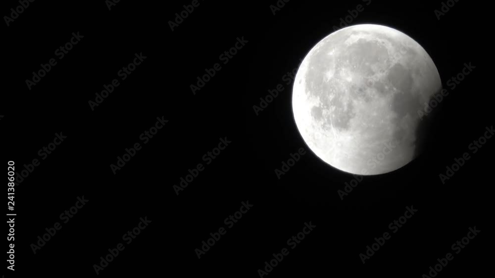 Sticker lunar eclipse - the shadow of the earth goes from the moon disk