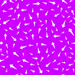 Flat geometric vector pattern texture with arrows. Multicolor abstract background for print and textile