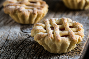 Mini pies with jam filling