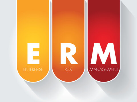 ERM - Enterprise Risk Management acronym, business concept background