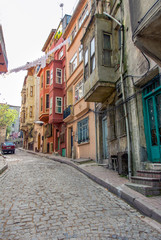 Istanbul, Turkey, 21 April 2006: Historic Balat Mansions, Halic