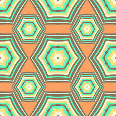 Mandala line seamless pattern, tribal ethnic motif. Ornament for wallpaper, textiles, greeting card,  packing, web. Vector  illustration.