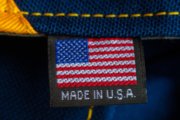 Made in USA label textile