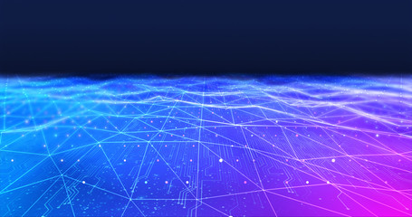 Futuristic Circuit Board Render With Bokeh Effects - Technology Related Concept