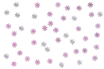 Pink glitter flower paper cut background - isolated
