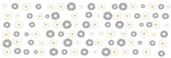 Fototapeta premium wilder Blumen Hintergrund grau weiß Blüten Tapete