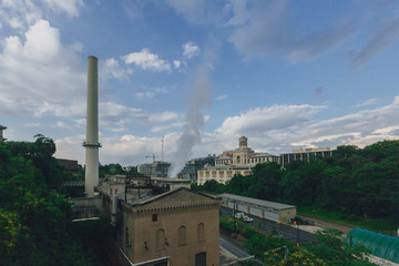 Factory and buildings in Pittsburgh, USA