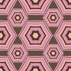 Mandala line seamless pattern, tribal ethnic motif. Ornament for wallpaper, textiles, greeting card,  packing, web. Vector  illustration.