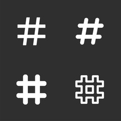 Fototapeta premium Hashtag icons set.