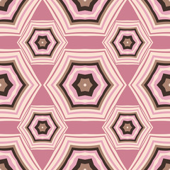 Mandala line seamless pattern, tribal ethnic motif. Ornament for wallpaper, textiles, greeting card,  packing, web. Vector  illustration.