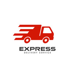 express delivery services logo design. courier logo design template