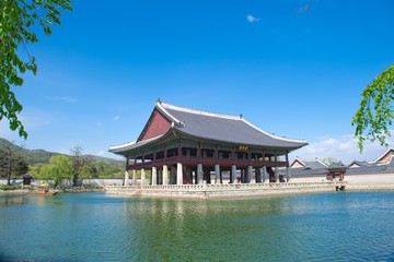 한국의 세계 문화 유산 동양 건축물 백그라운드 사진