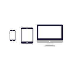 devices icon. TV monitor, tablet, phone EPS10