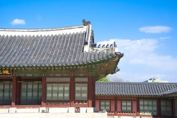 Fototapeta premium 한국의 세계 문화 유산 동양 건축물 백그라운드 사진