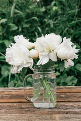 white peonies, valentine's day, mother's day, spring