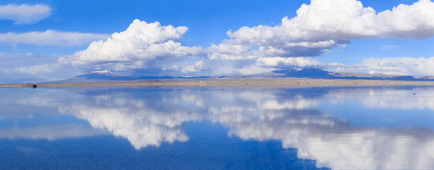 Uyuni Lake in the Noon Bolivia
