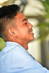 Smiling Asian Teenager Boy