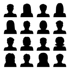 Vector set of people icons isolated on white background