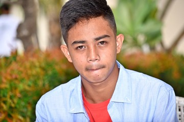 Young Filipino Male Smirking