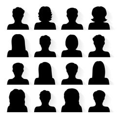 Vector set of people icons isolated on white background