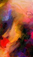 Fototapeta na wymiar Colorful Hot Abstract Painting