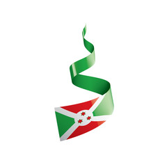 Burundi flag, vector illustration on a white background