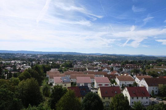 Blick vom Wasserturm &uuml;ber die Stadt Backnang