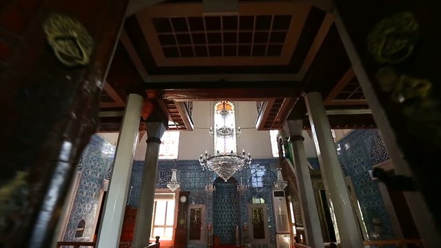 Istanbul Ottoman Cinili Mosque Entering to Hall