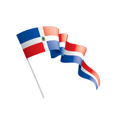 Dominicana flag, vector illustration on a white background