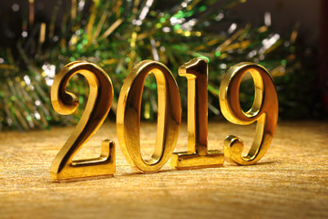 Gold 2019 and decoration.