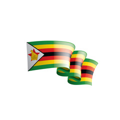 Zimbabwe flag, vector illustration on a white background