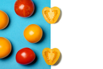 cut and group of heart shaped tomato.