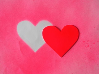 Obraz premium Red LOVE Valentine symbol heart