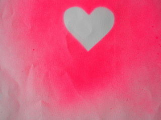 Red LOVE Valentine symbol heart space for write