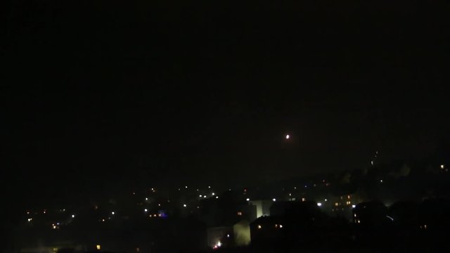 Silvesterfeuerwerk am Nachthimmel